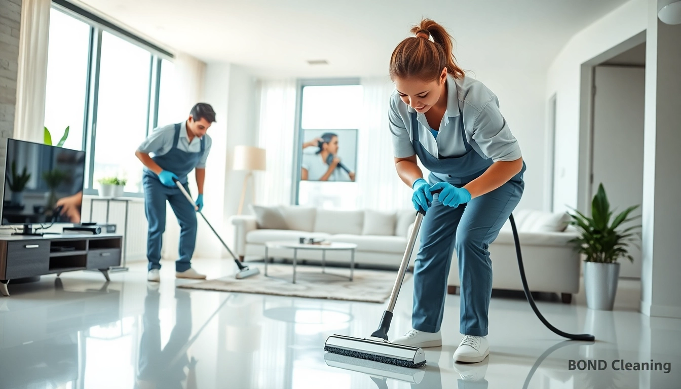 Expert bond cleaning Logan team ensuring a spotless apartment in a bright setting.