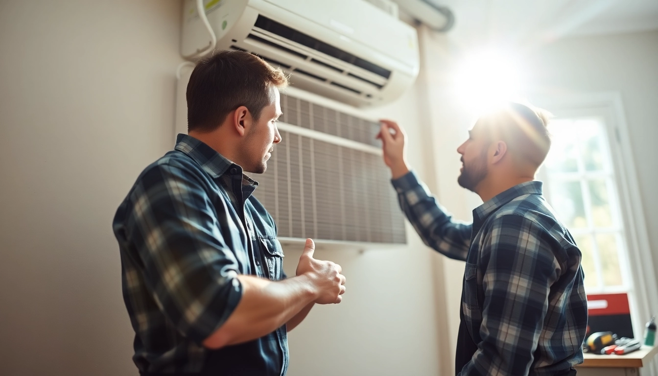 Providing expert ac repair glendale az service while inspecting an air conditioning unit.