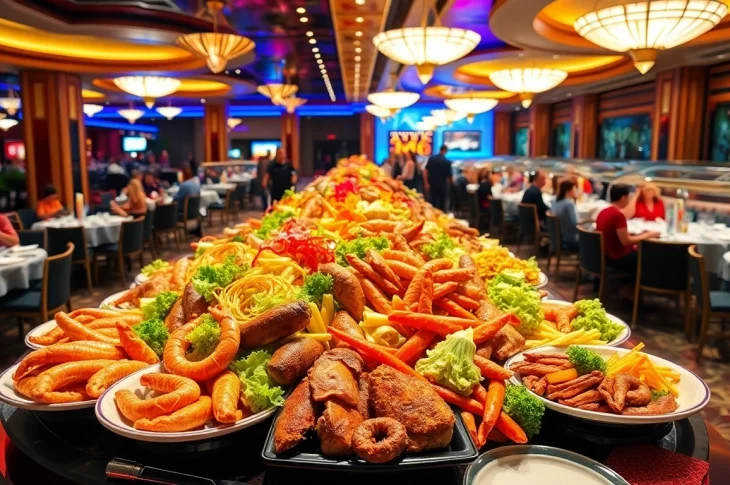 Experience the luxurious Buffets in Las Vegas with diverse culinary delights in a vibrant setting.
