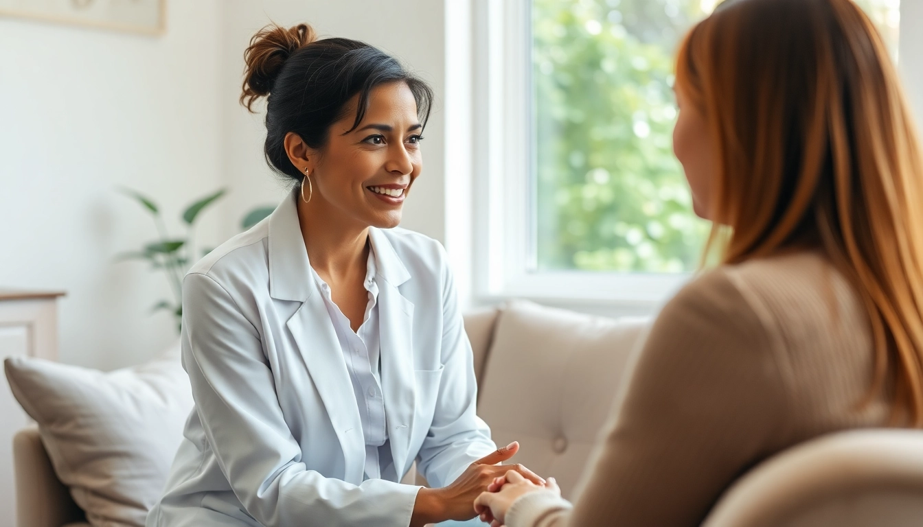 Engage with an attachment theory specialist discussing therapy in a calming environment.