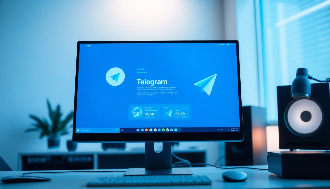 View the Telegram電腦版 user interface on a modern computer setup, highlighting its intuitive design.