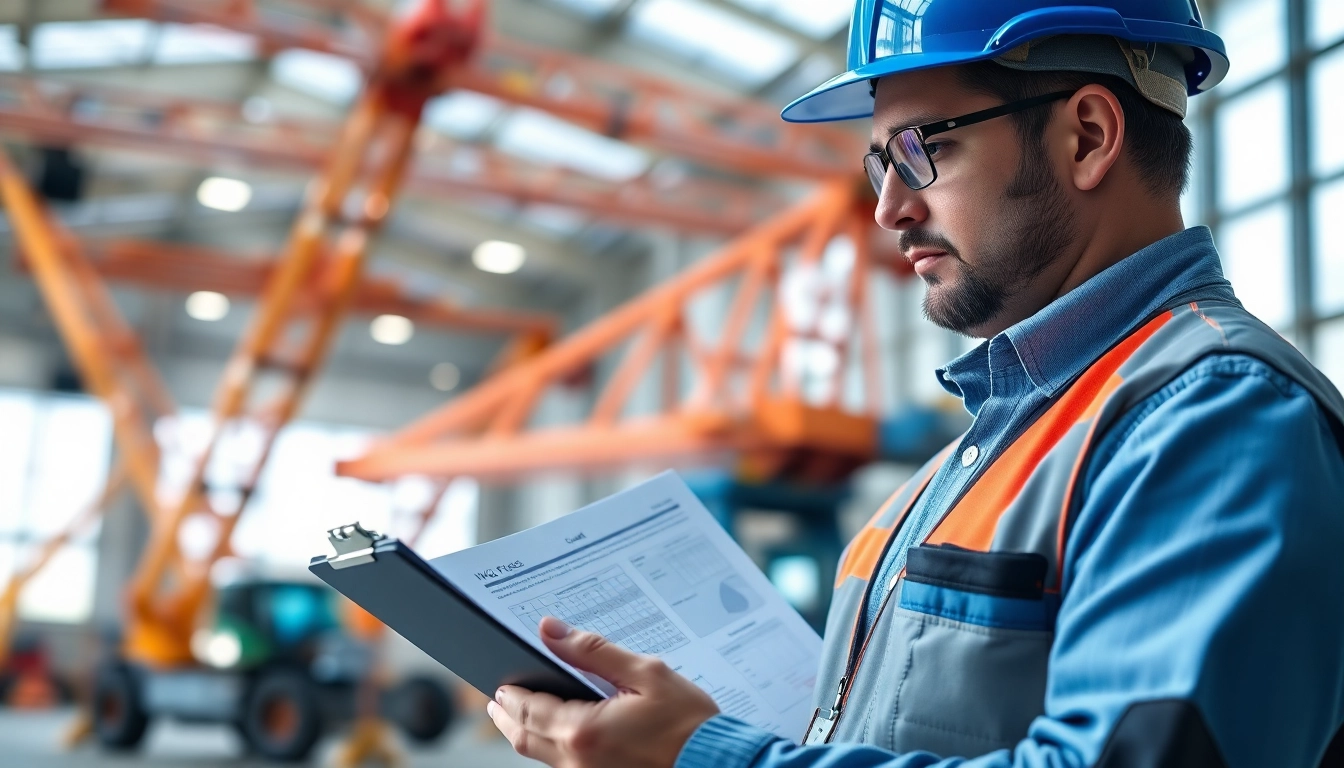 Reviewing NVQ Level 4 Crane supervisor answers in a bright office setting.