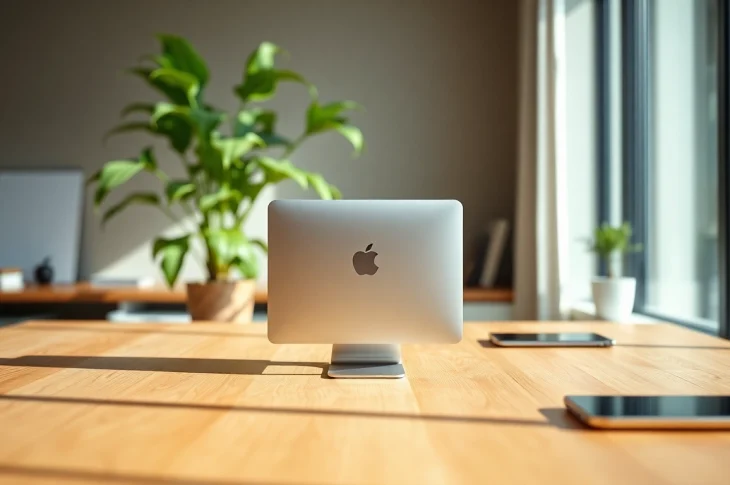 Buy Mac Studio Ultra in a sleek workspace showcasing its design and features.