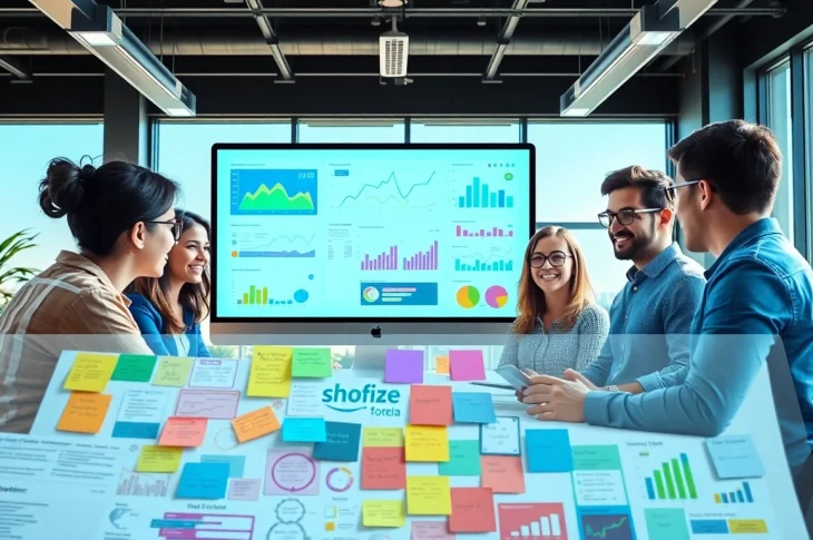 Enhance your digital marketing Edmonton strategies with a vibrant team collaboration scene.