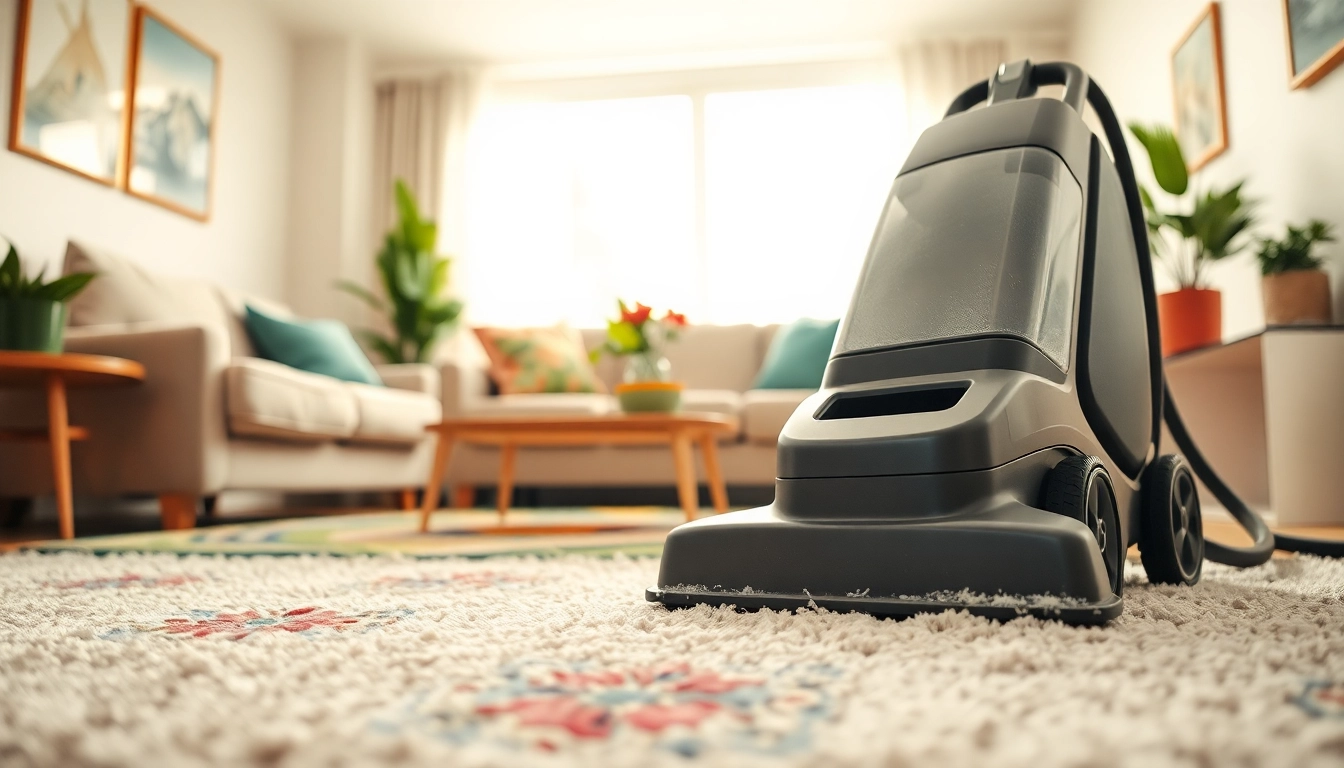 Enhance your home's appeal with carpet washing, showcasing a professional cleaner in action.