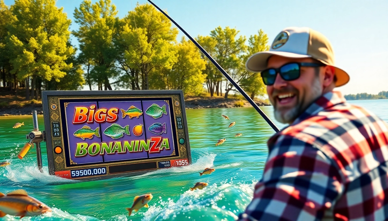 Enjoying the thrill of the Big bass slot not on gamstop, featuring vibrant aquatic life and fishing theme.