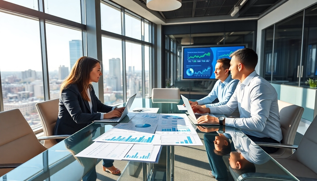 FP&A Consultant engaged in a dynamic meeting showcasing strategic financial planning.