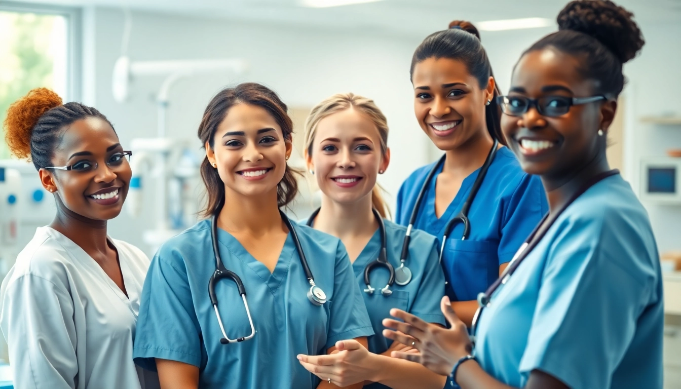 Engaged nurse demonstrating teamwork in a healthcare setting, highlighting Alabama Board of Nursing.