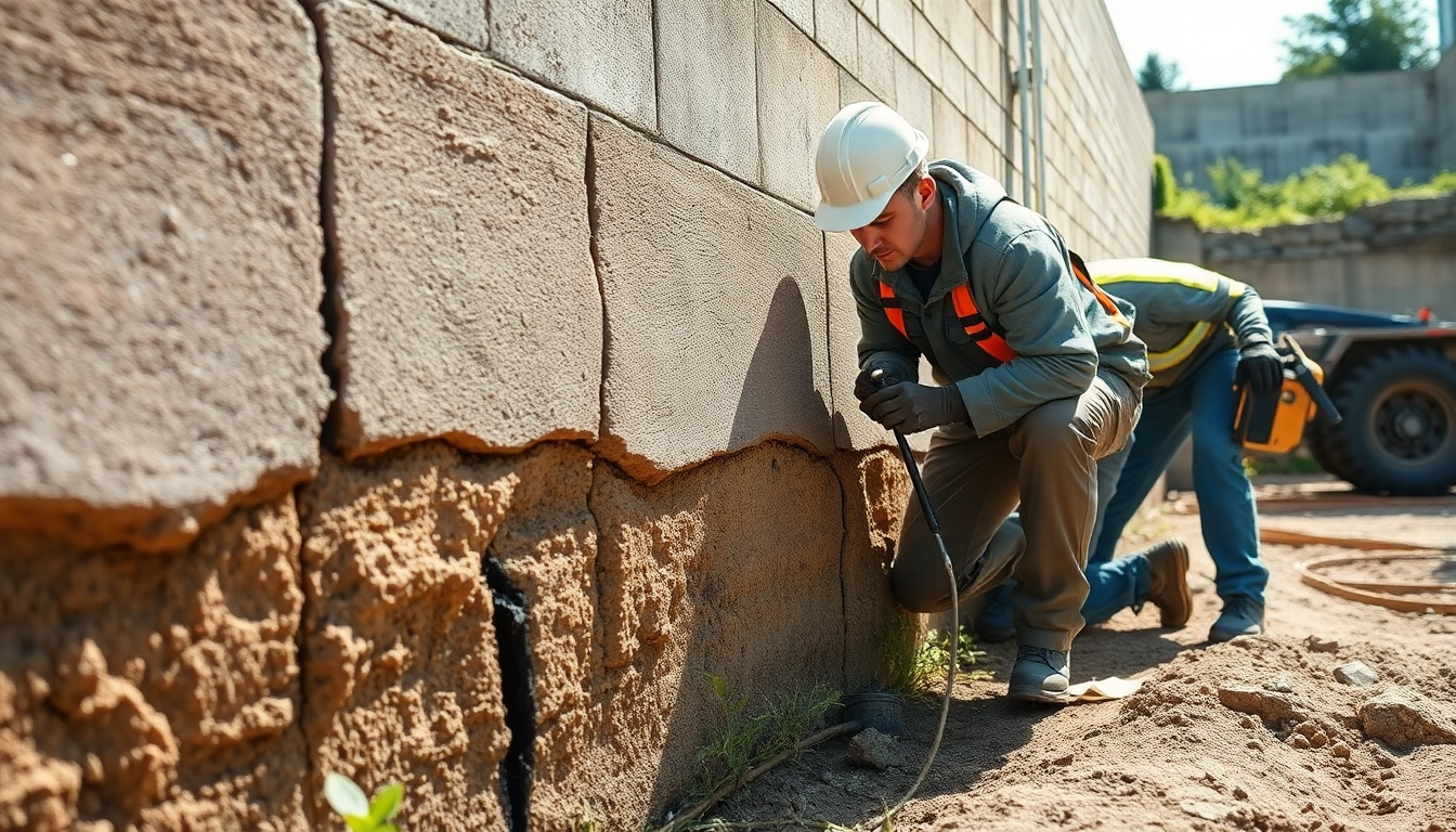 Foundation crack repair Geneva performed by professionals using advanced tools and techniques.