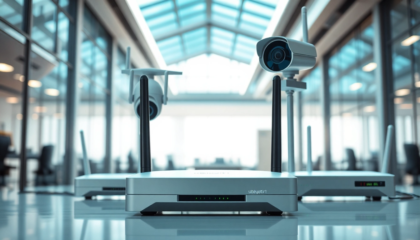 Enhance your Ubiquiti networking experience with advanced technology in a modern workspace.