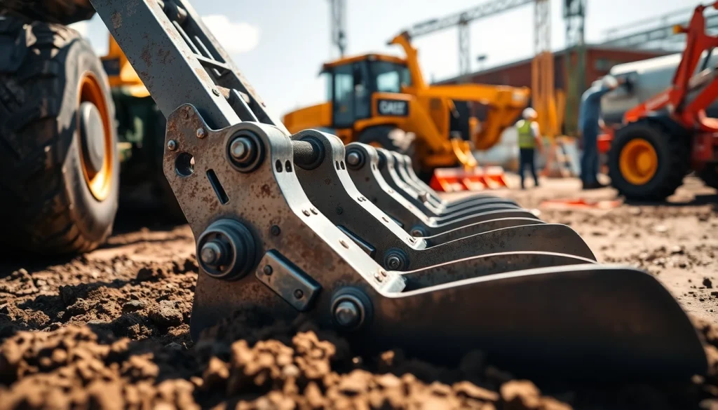 Current image: Rippers demonstrating strength and utility on a construction site with engaged machinery.