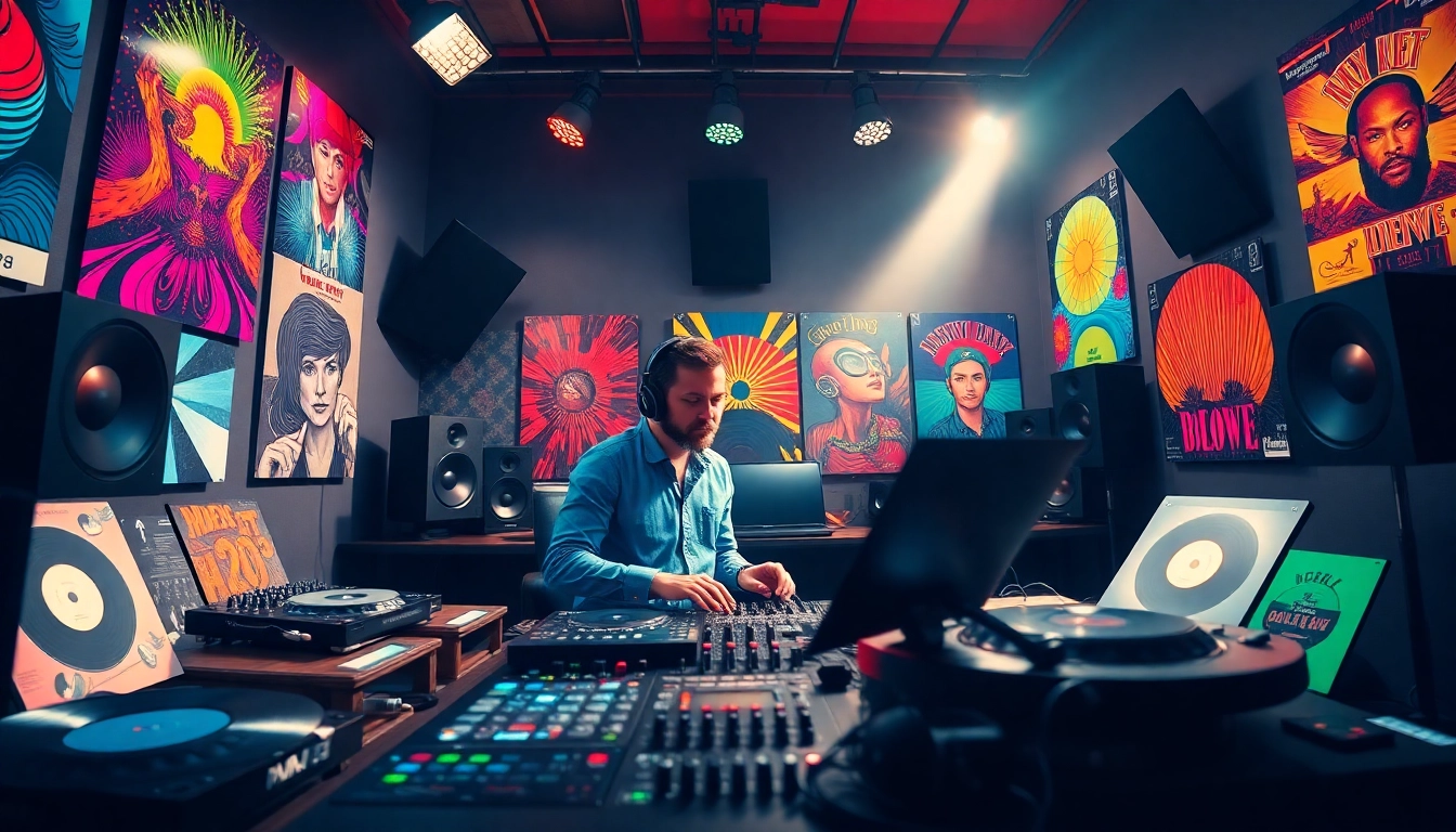 Promote your music with innovative music promotion services in a vibrant studio atmosphere.