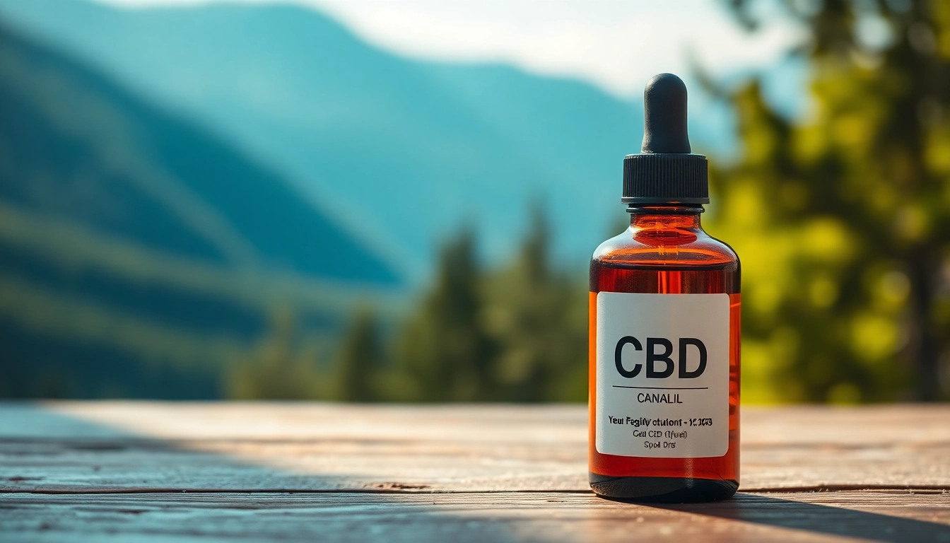 Showcase CBD Oil Canada in a warm, inviting natural setting highlighting product quality.