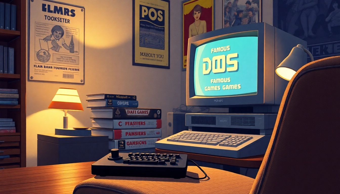 Engaging scene of a player ready to play DOS games, showcasing retro gaming nostalgia.
