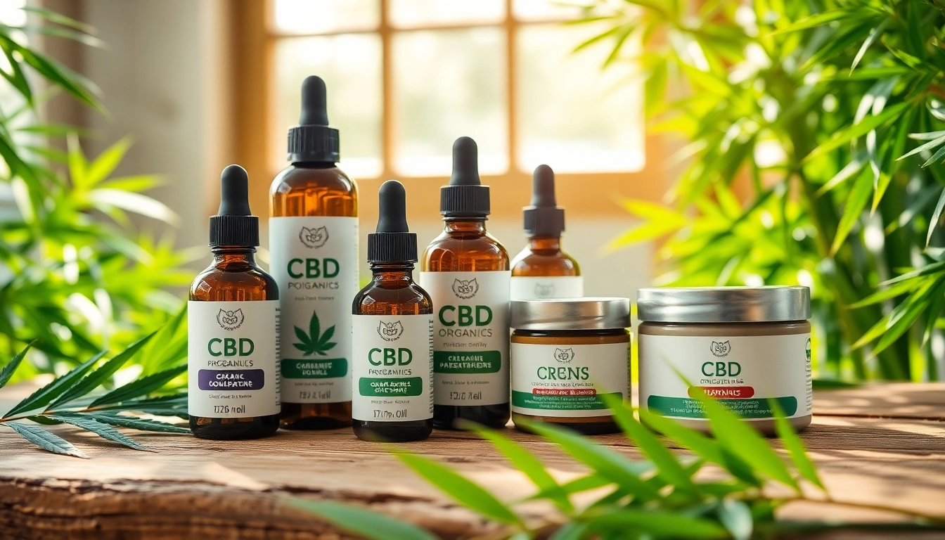Showcasing premium cbd organics products with vibrant green hemp leaves for a fresh wellness vibe.
