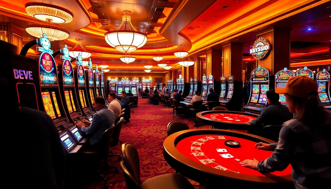 Experience Trusted Online Casino Philippines 2025 with engaging players, vibrant lights, and lively gaming atmosphere.