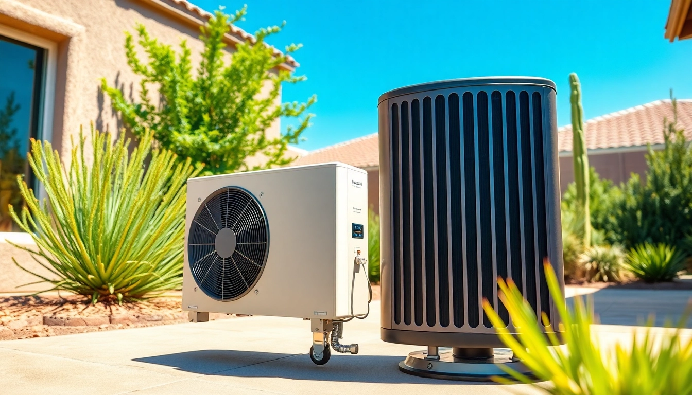 Enhance your Scottsdale AC experience with a modern air conditioning unit in a tranquil backyard setting.