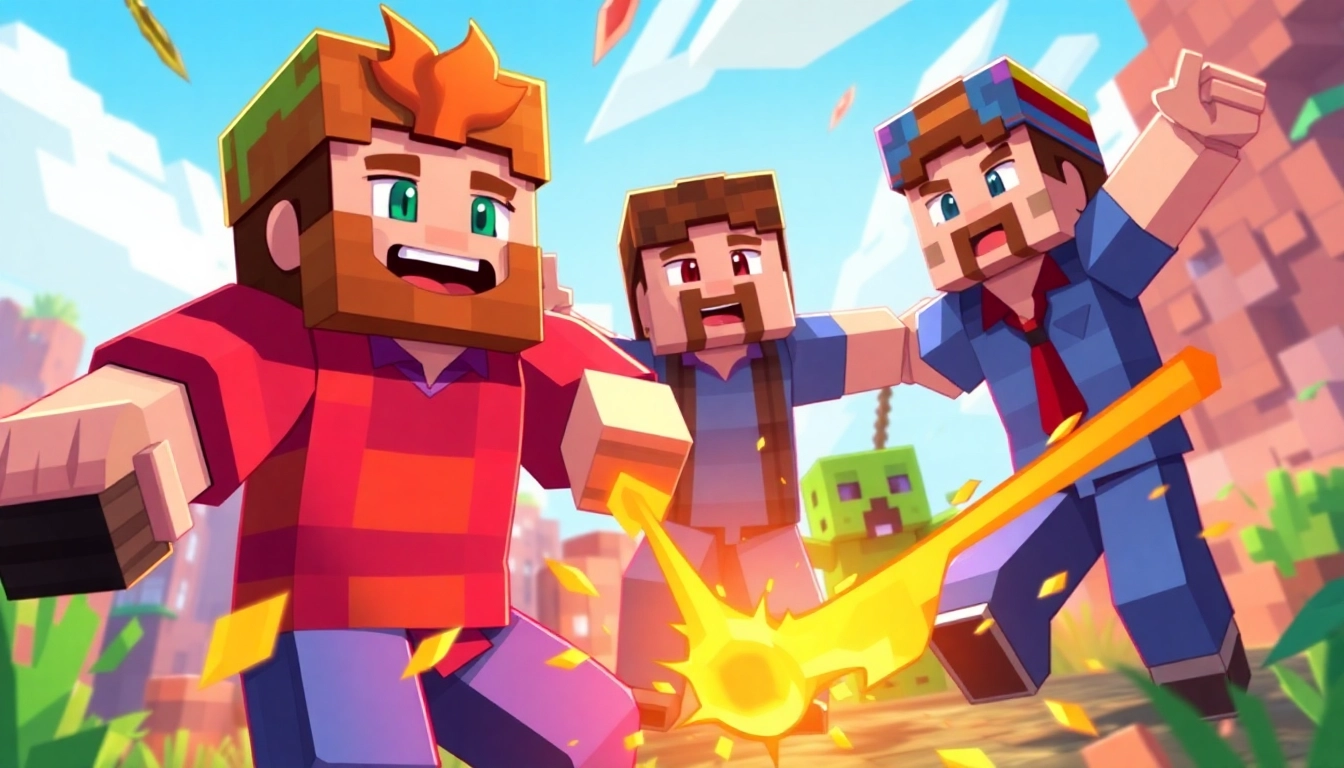Join the excitement of an eaglercraft server with players engaged in dynamic gameplay and vibrant interactions.