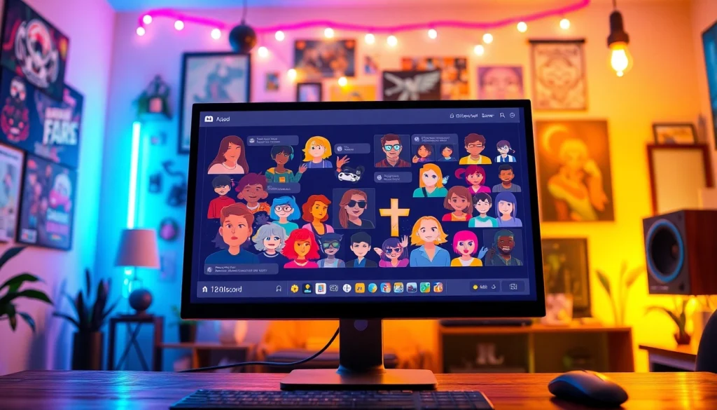 Current image: Join the vibrant community of an 18+ discord server with diverse avatars and lively interactions.