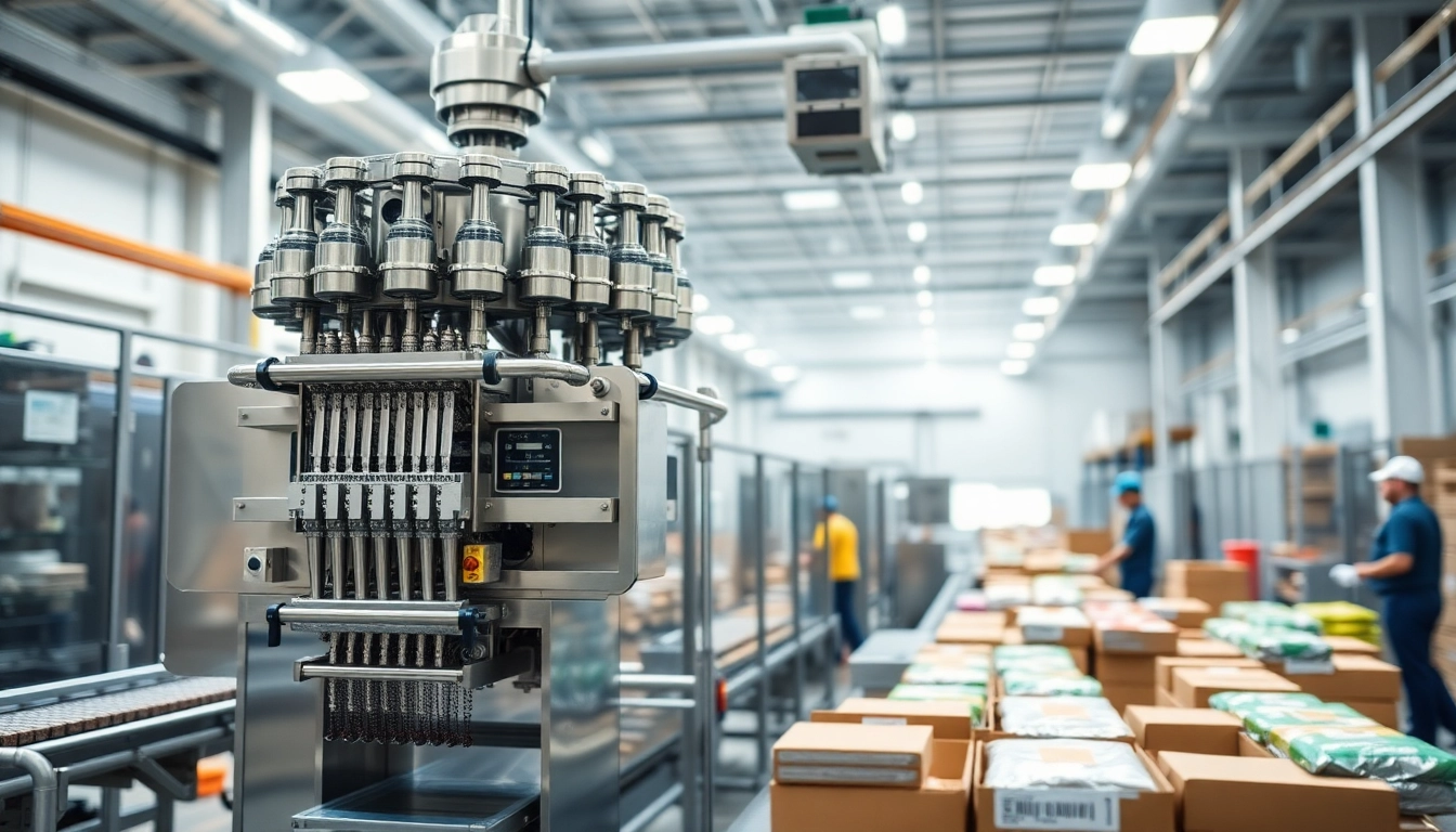 A multihead combination weigher efficiently measuring products in a modern packaging environment.
