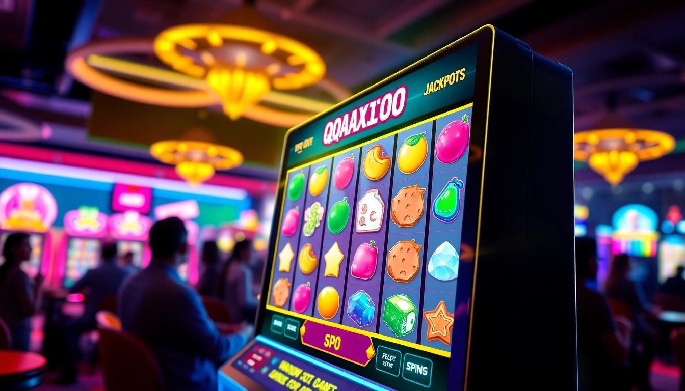 Aksi bermain QQAXIOO slot dengan layar game berkualitas tinggi dan atmosfer kasino yang menyenangkan.