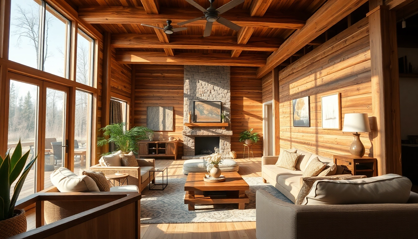 Verbeter de sfeer met Woodstyl houten elementen in een gezellige woonkamer.