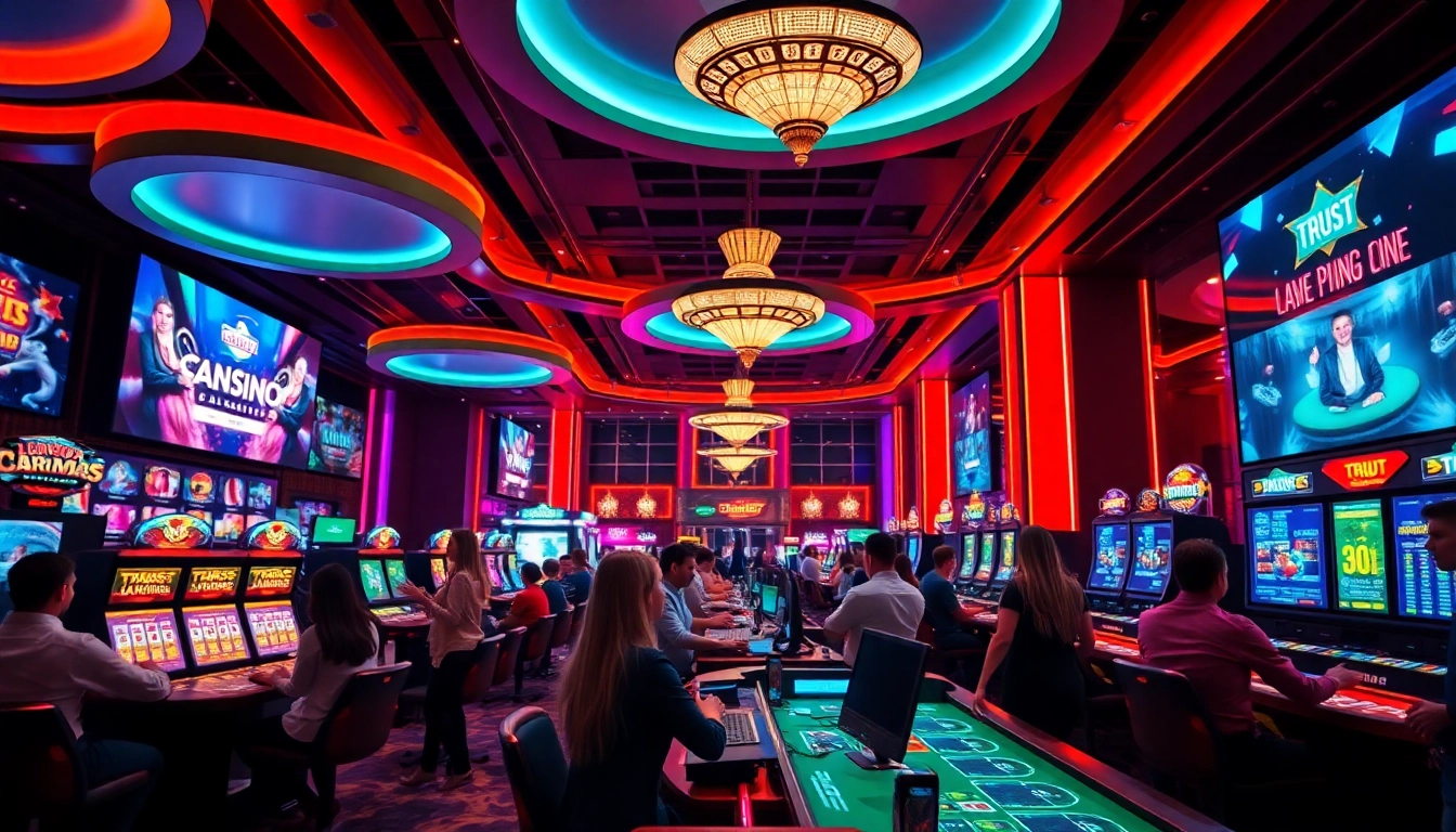 Visually appealing Trusted Online Casino Malaysia 2025 gaming scene with vibrant designs and interactive features.