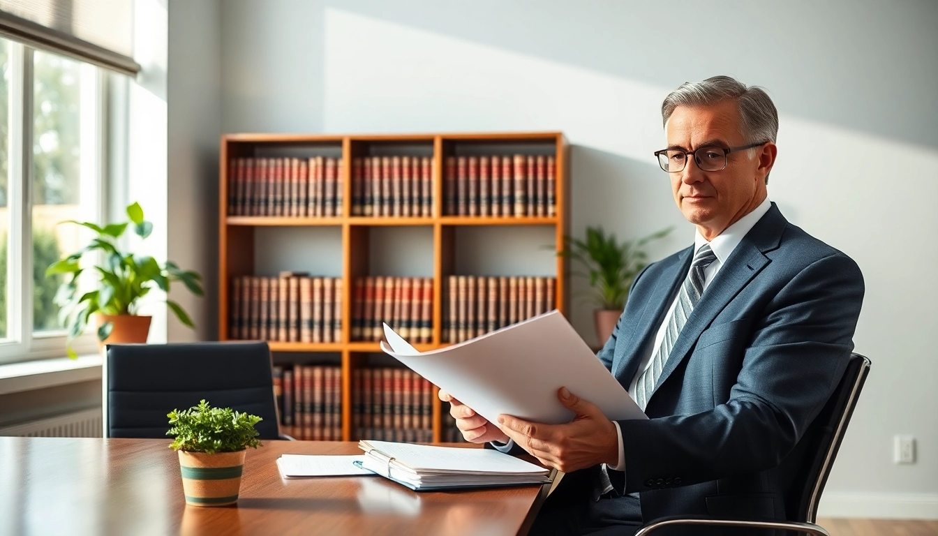 Attorneys discussing agricultural law in a professional office setting with legal resources.