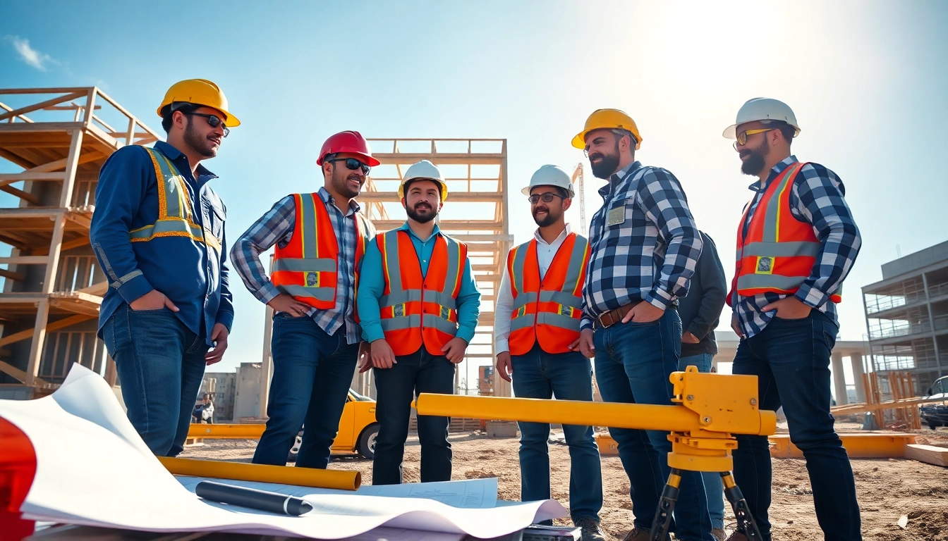 Engaged workers demonstrating teamwork within the construction association colorado on-site environment.