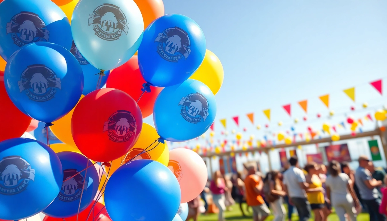 Print balloons with your logo showcased at a vibrant outdoor celebration.