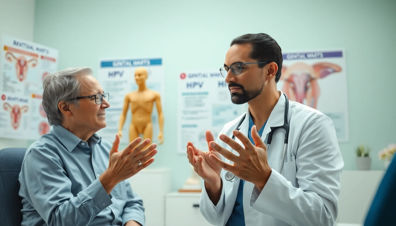 Explore the Best genital warts treatment options in a professional medical consultation setting.