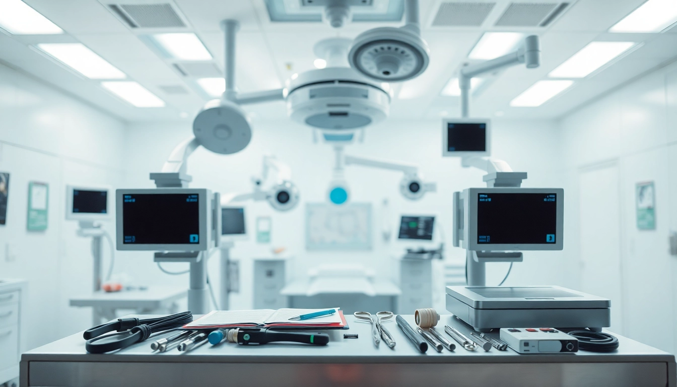 Examine the features of medical parker equipment in a modern hospital's sterile environment.