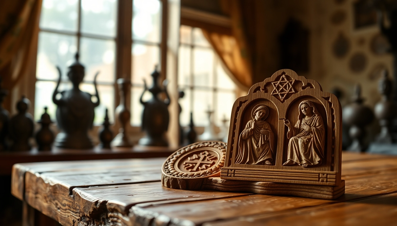 Admire stunning Olive wood carvings showcasing intricate craftsmanship and cultural significance.