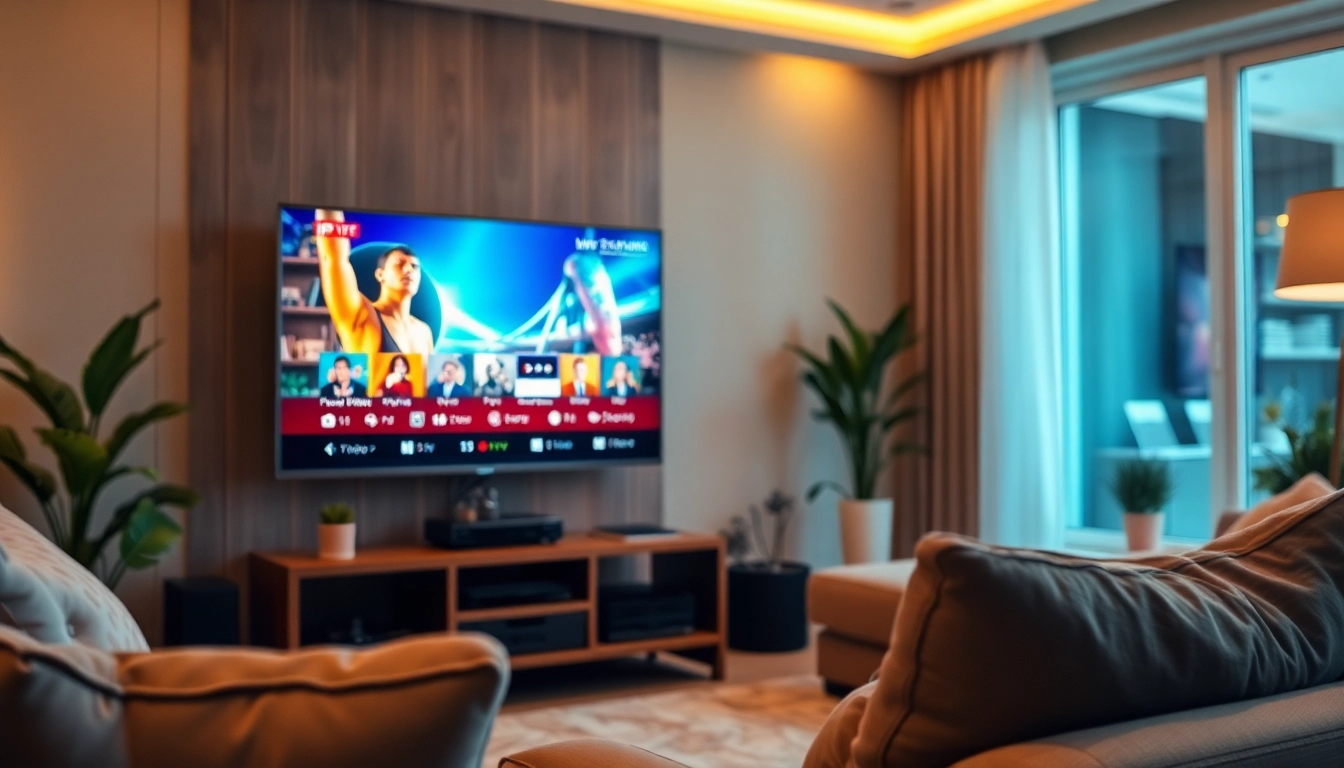 Regarder Code iptv sur un élégant téléviseur dans un environnement confortable.