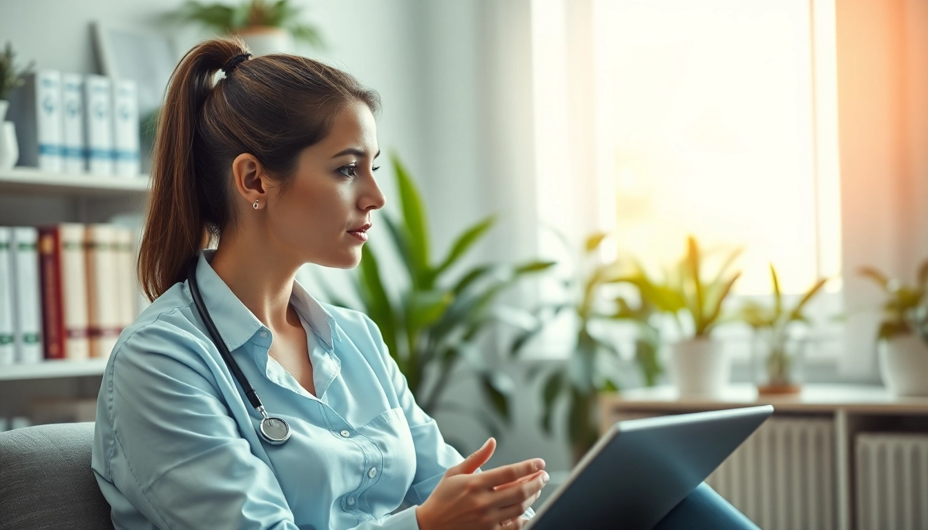 Addressing anxiety in a calm therapy session with a therapist and patient.