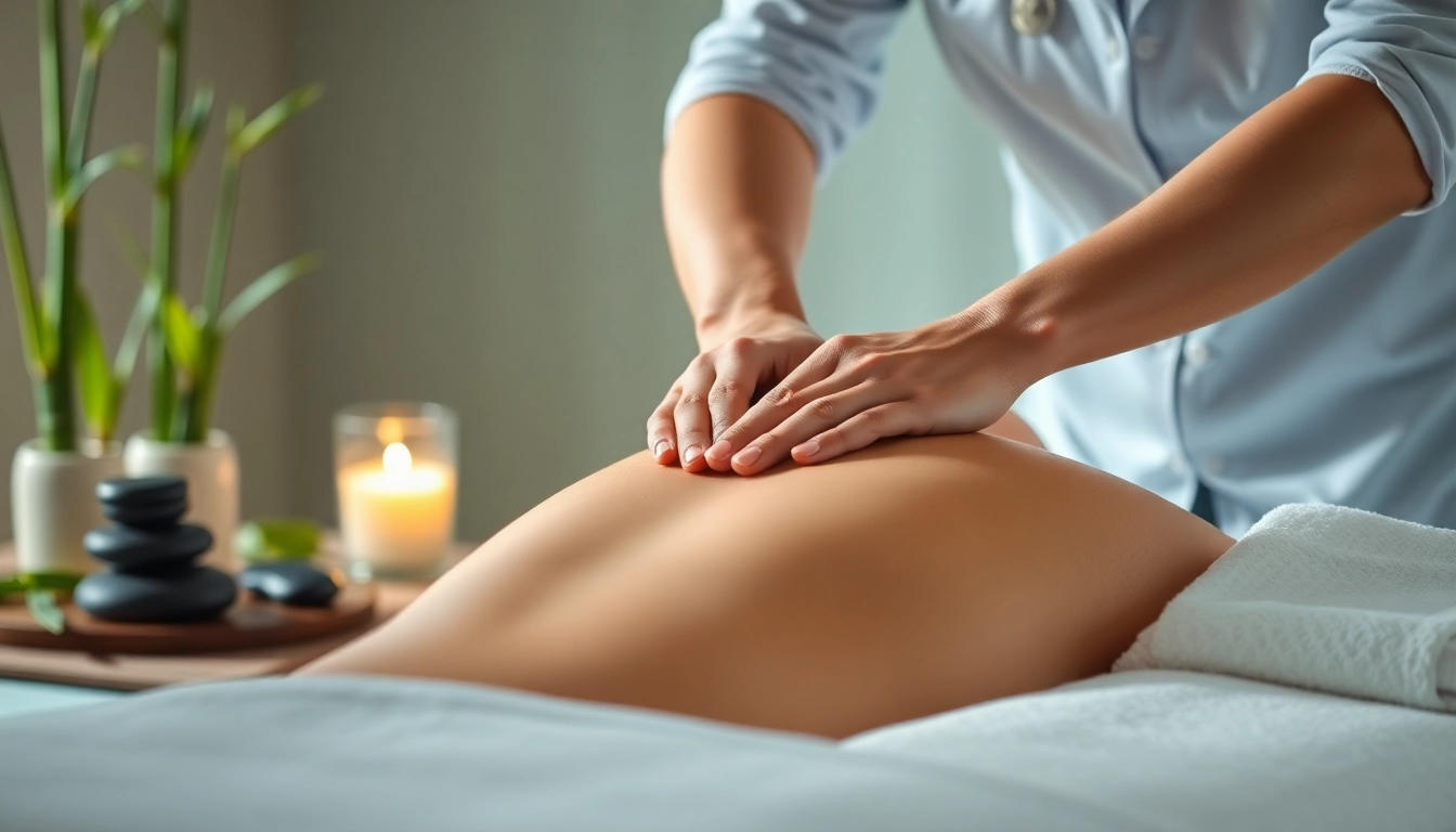 Massage therapist dc delivering a calming massage in a tranquil spa environment.