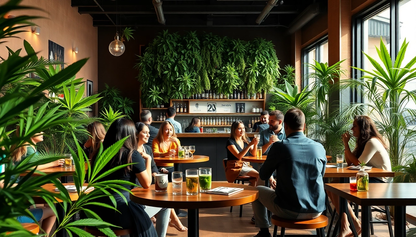 Join a cannabis community at https://cannabisbcn.com with friends in a vibrant club setting.