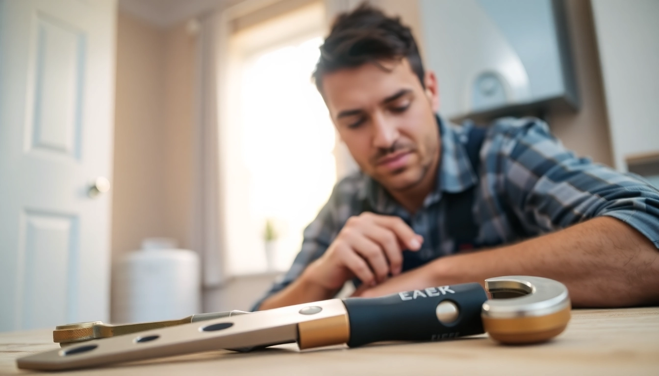 Gas engineer Bristol servicing a residential boiler with expert tools.