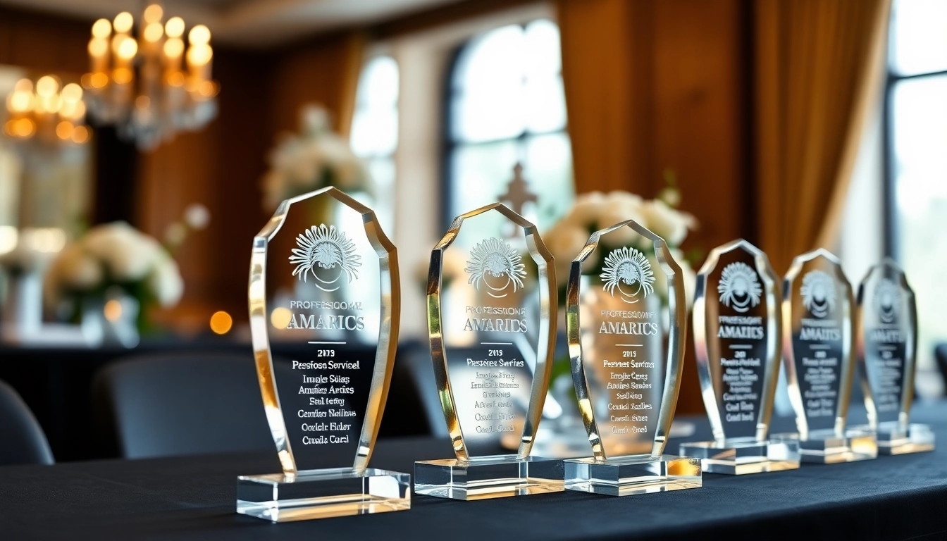 Presenting elegant service awards in a formal celebration setting, highlighting recognition and achievement.