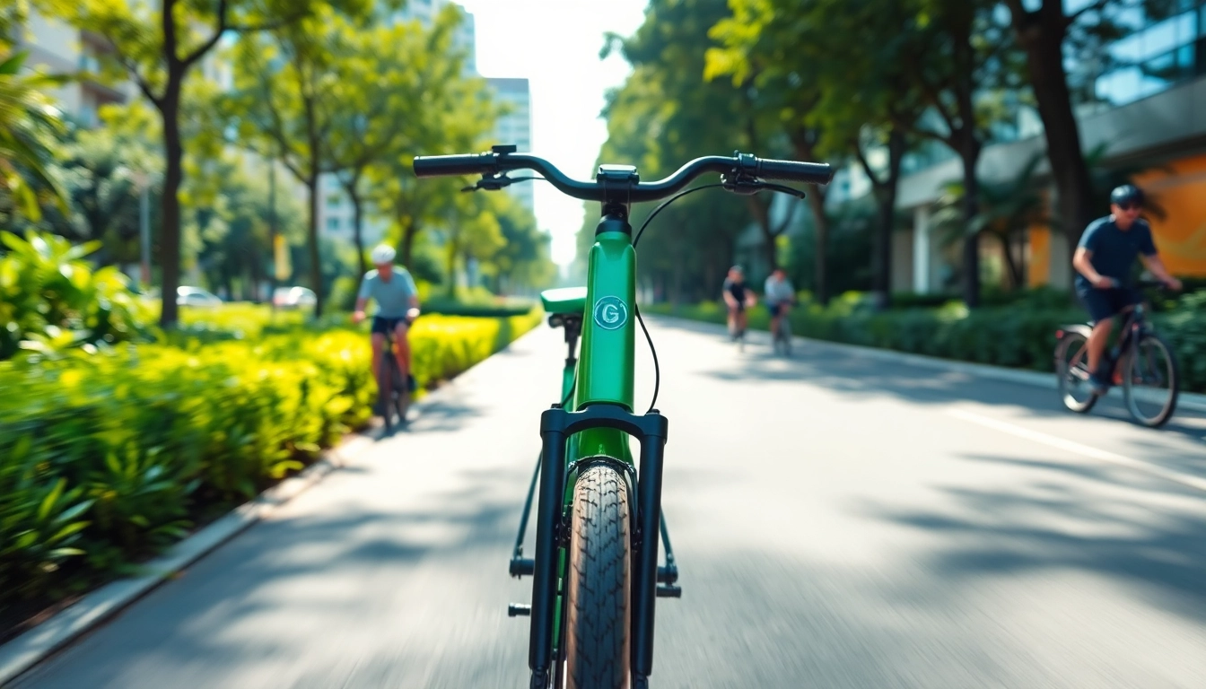 Ride an ebike Singapore through modern urban streets with natural scenery.