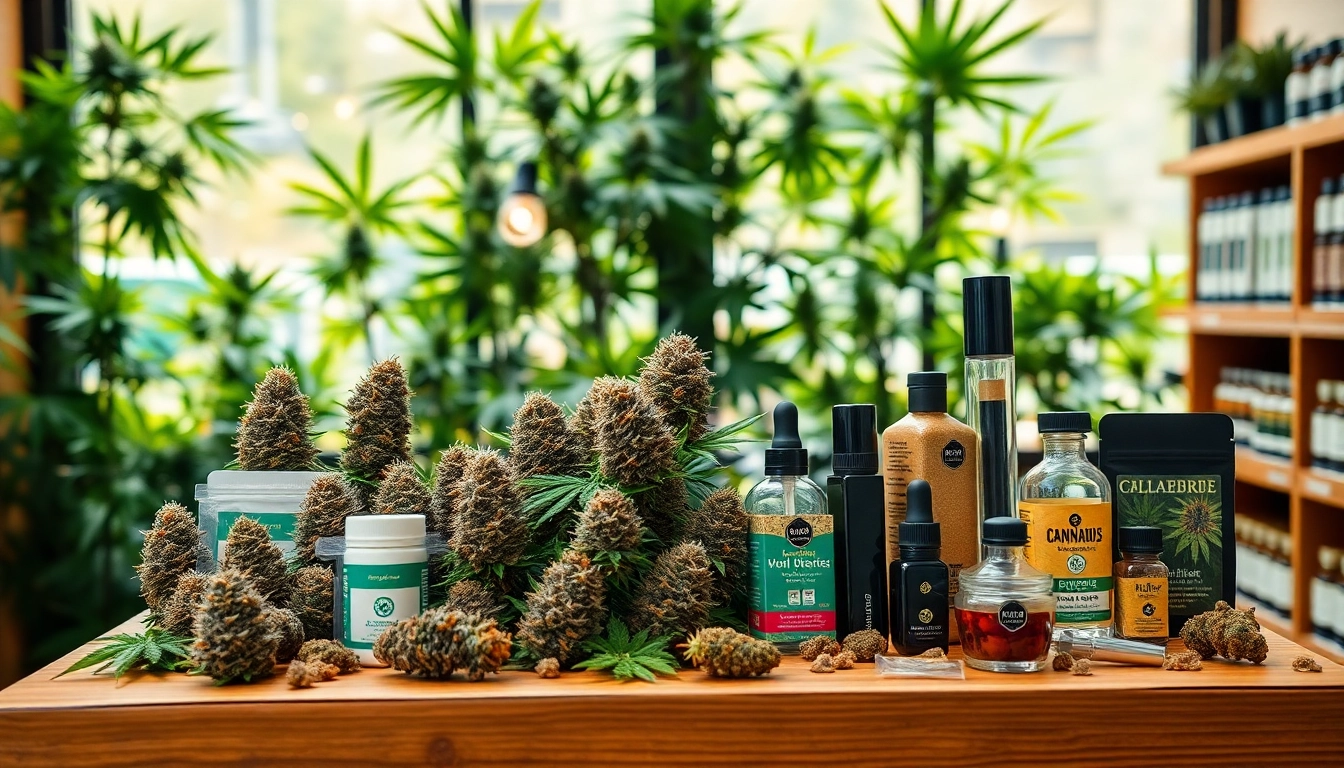 Buy weed online with exquisite cannabis products displayed in a welcoming atmosphere.