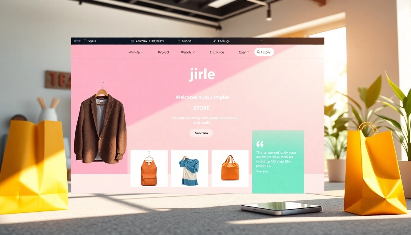 Engaging showcase of the Jirle store featuring unique products and user-friendly layout.