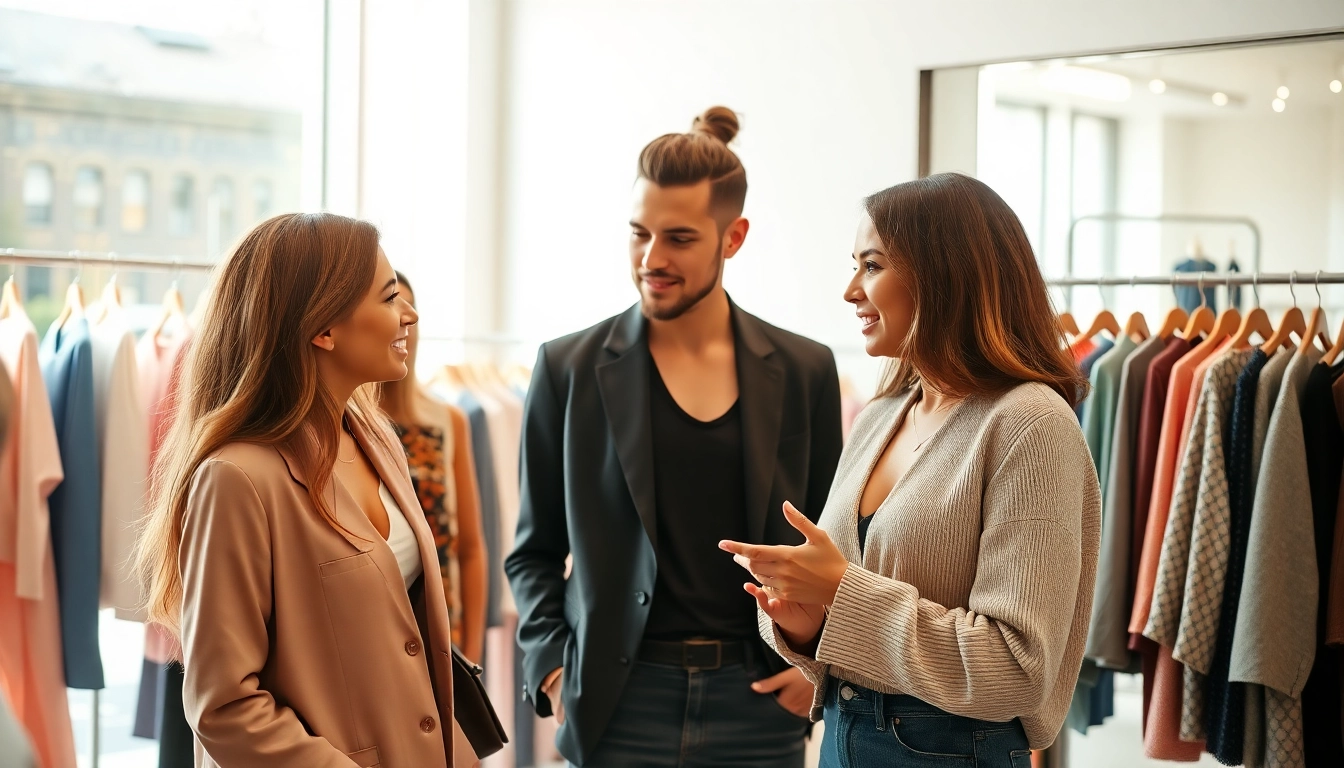 Fashion interaction with an AI stylist offering personalized outfit suggestions.