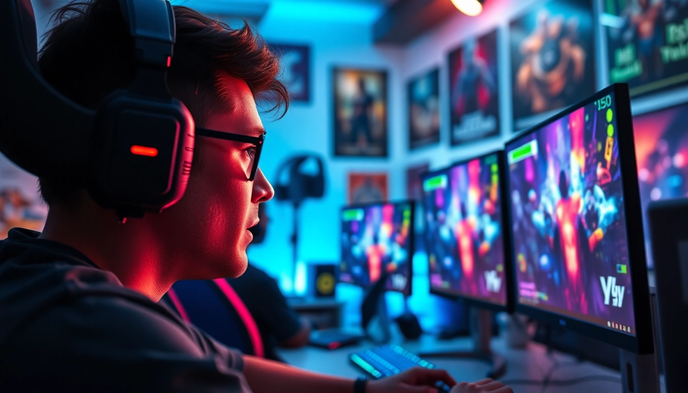 Gamer merasakan pengalaman bermain online di mild88 dengan grafis menarik dan suasana penuh semangat.