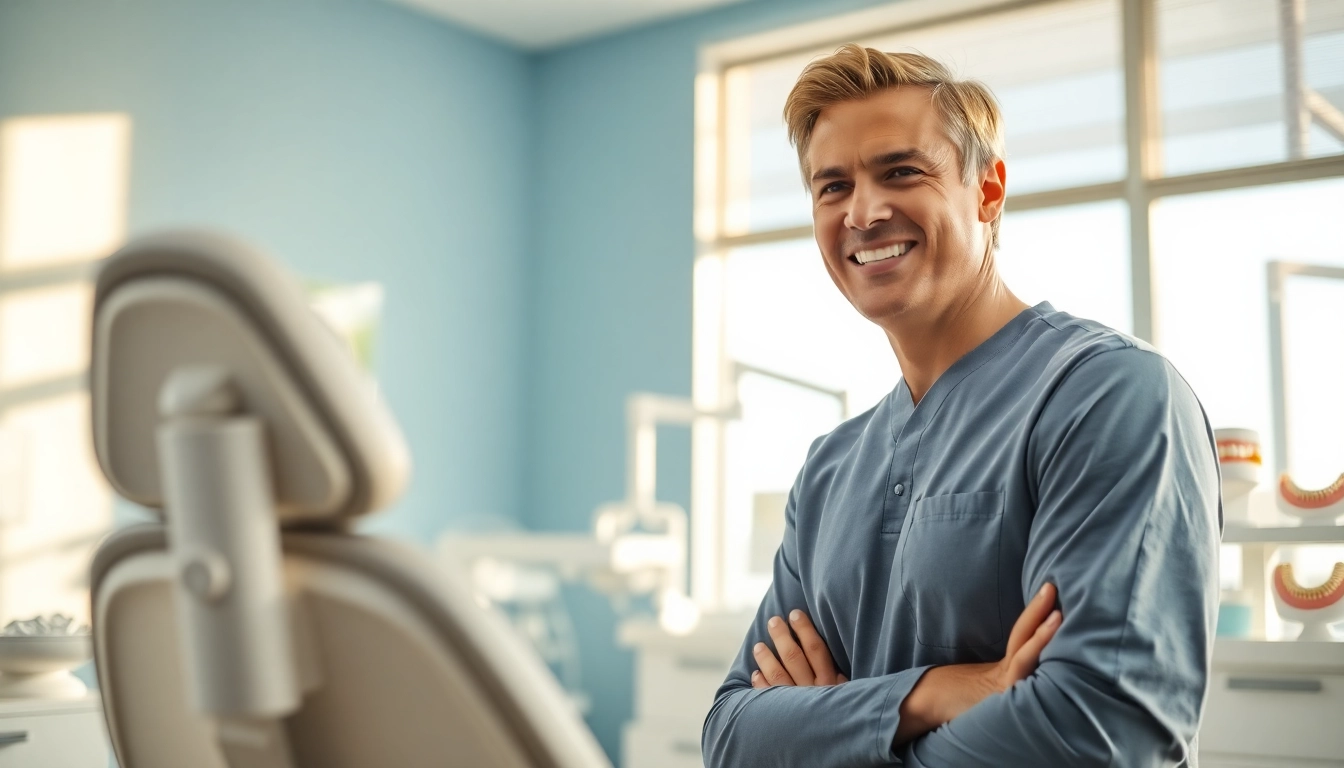 Consulting orthodontist Myrtle Beach with a patient in a bright, modern clinic.