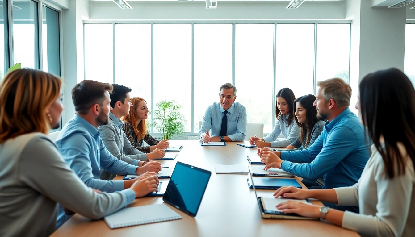 Engaging business coach near me facilitating a dynamic group coaching session.