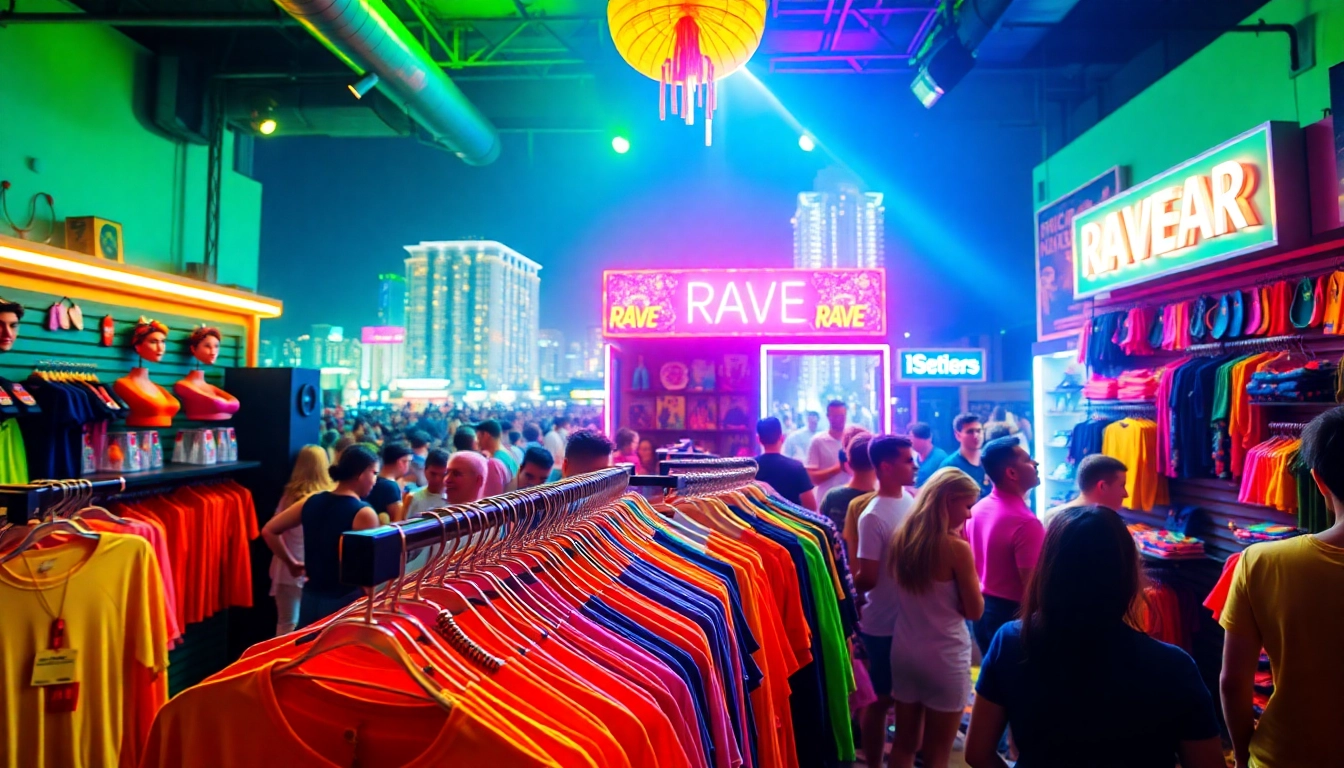 Shop at this rave store Miami featuring vibrant neon merchandise for the ultimate experience.
